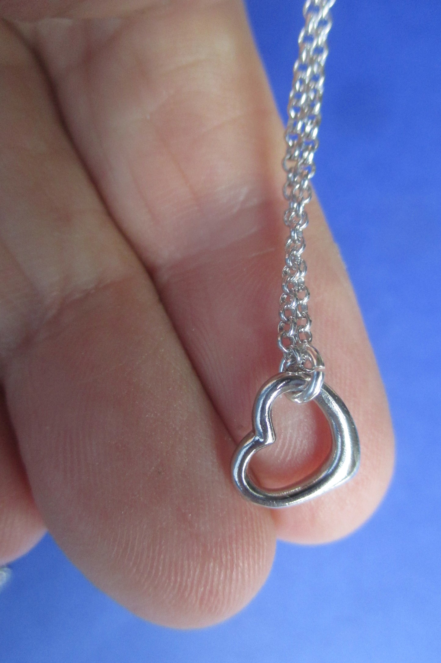 Silver small heart pendant