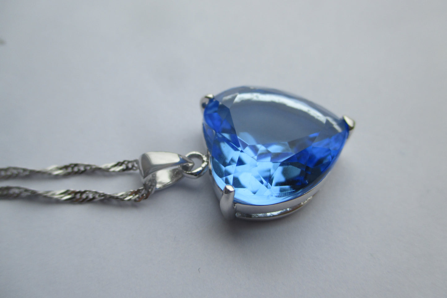 Cultured crystal heart pendant