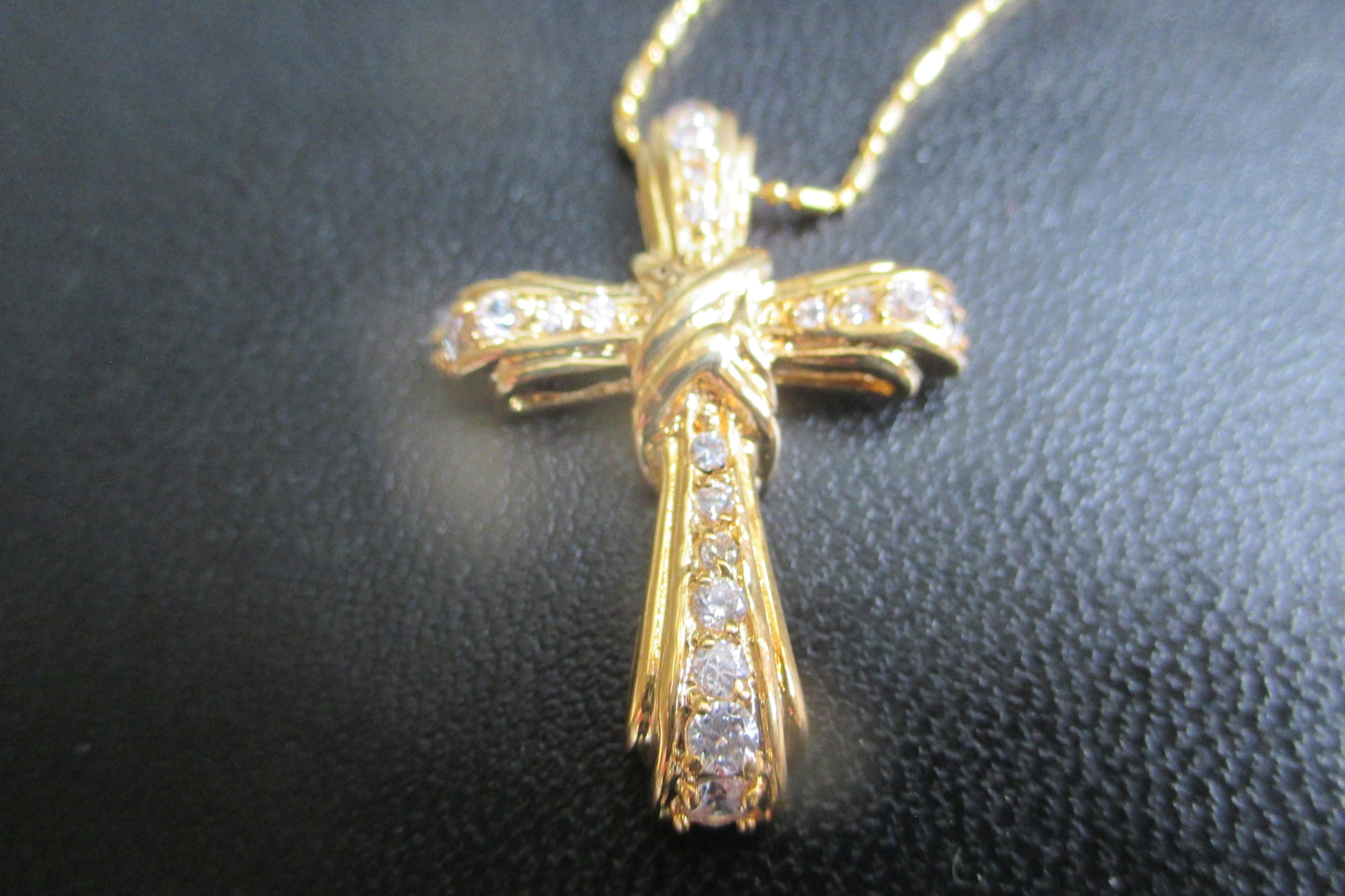 Gold plated cross pendant