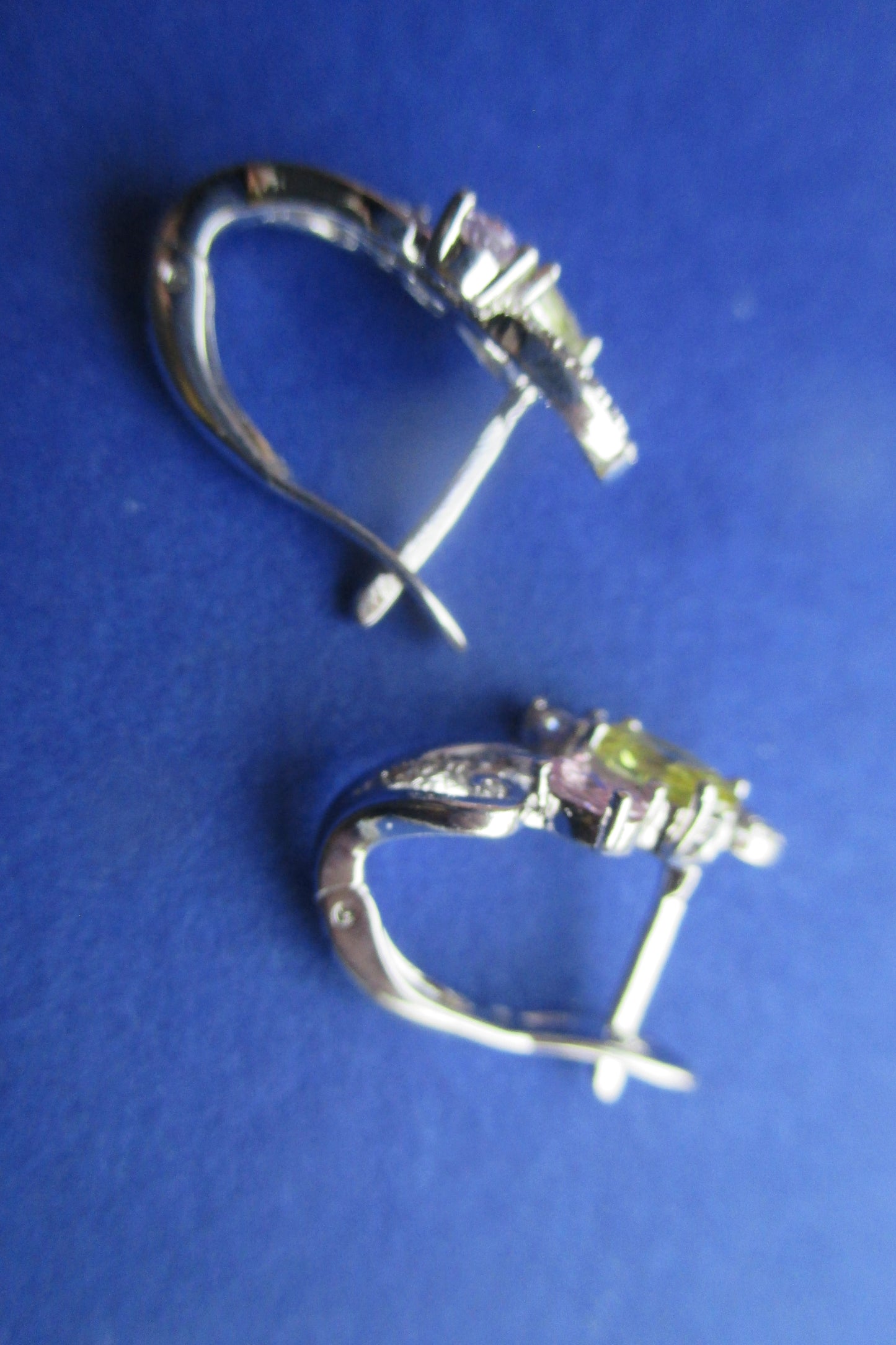 Gemstone clip earrings