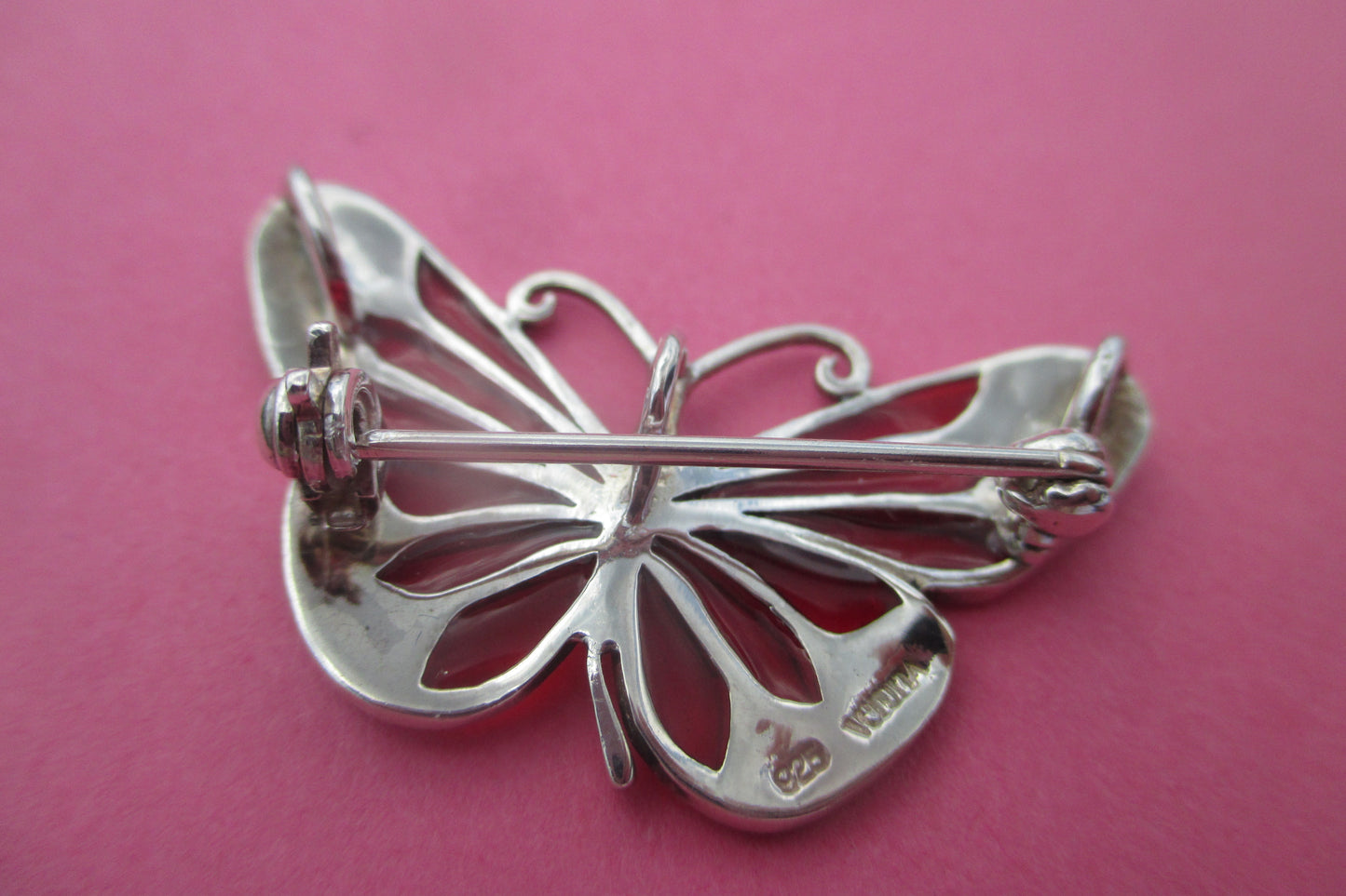 Plique jour enamel Butterfly broach