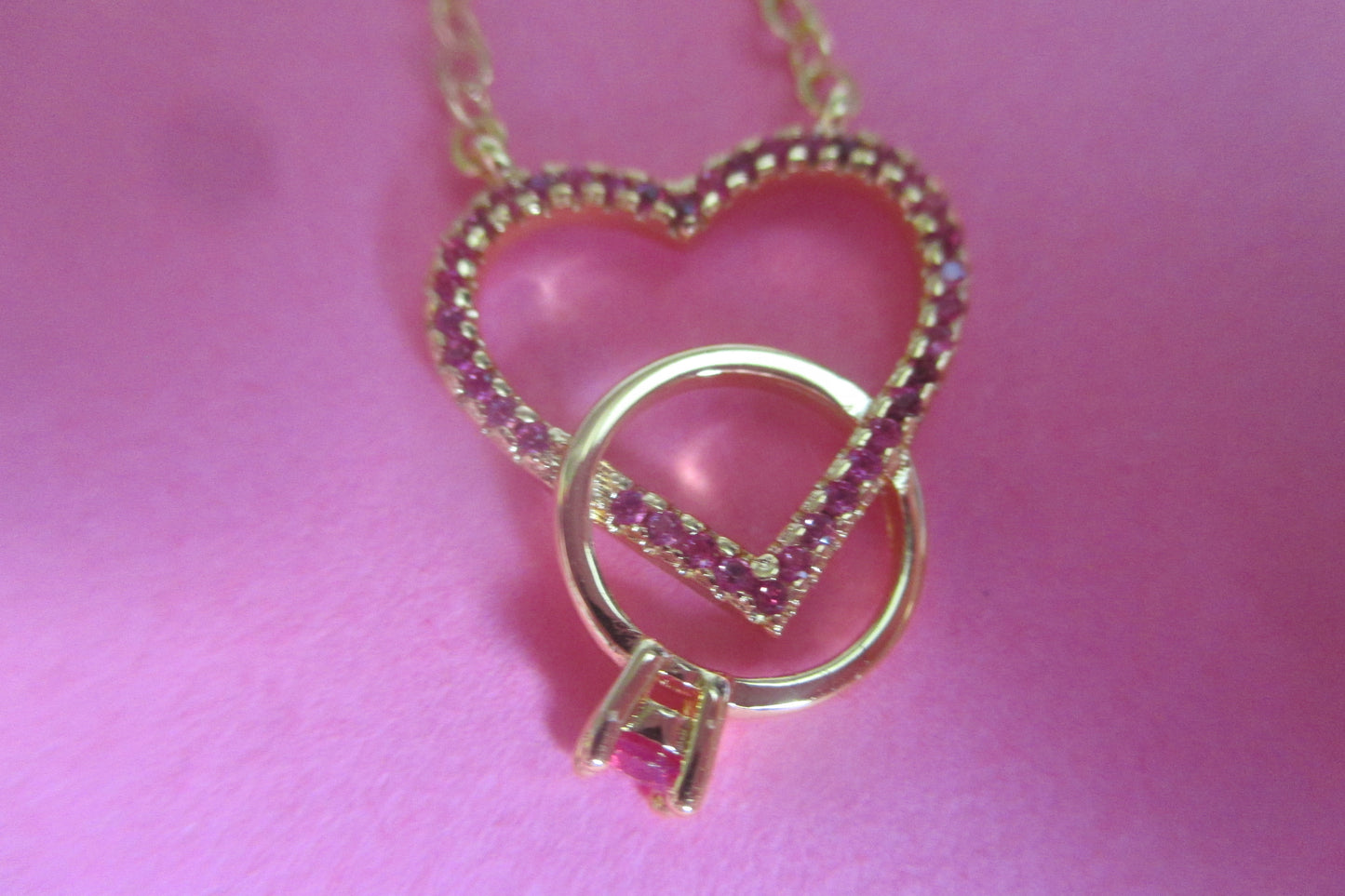 Gold plated heart pendant