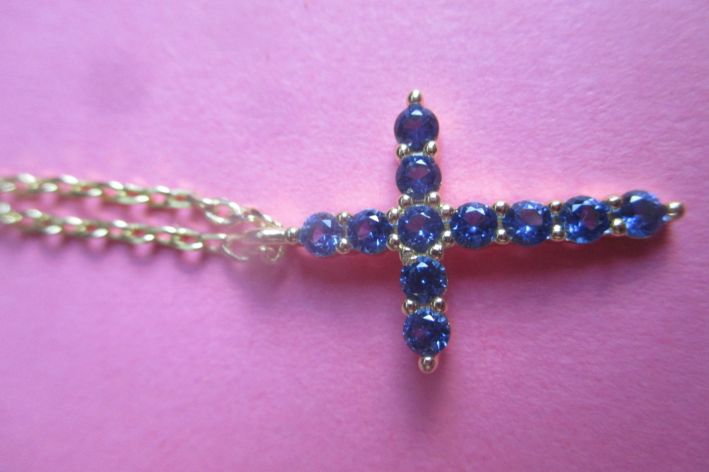 Gold plated silver cross pendant