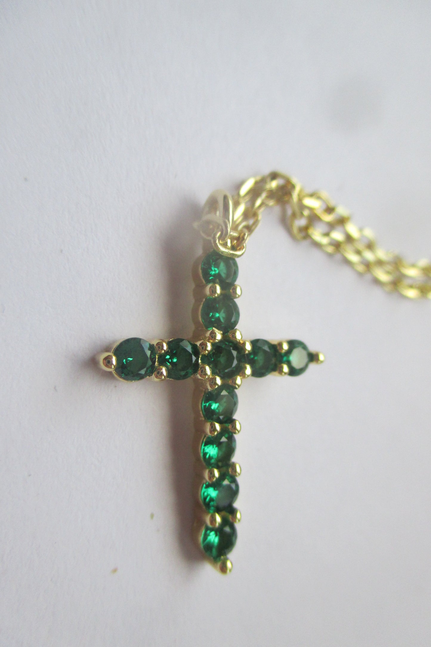 Gold plated silver cross pendant