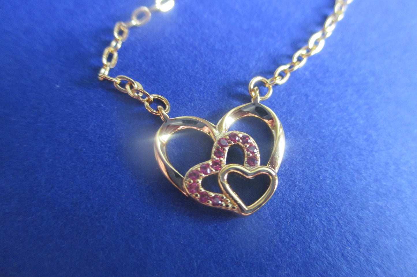 Gold plated heart pendant