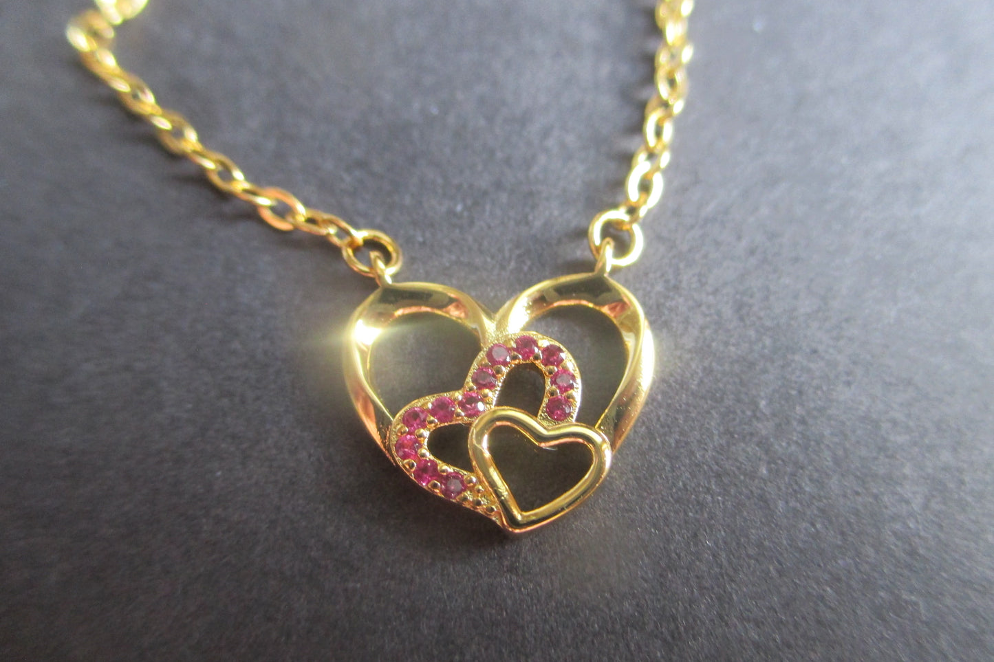 Gold plated heart pendant