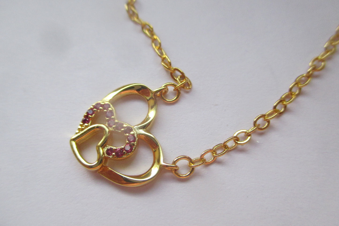 Gold plated heart pendant