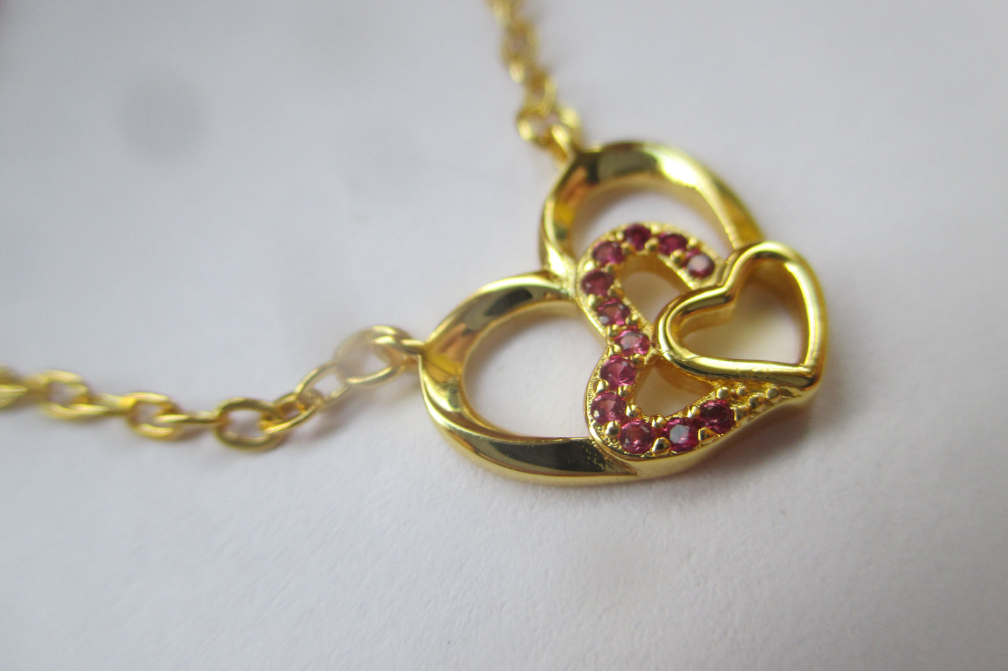 Gold plated heart pendant