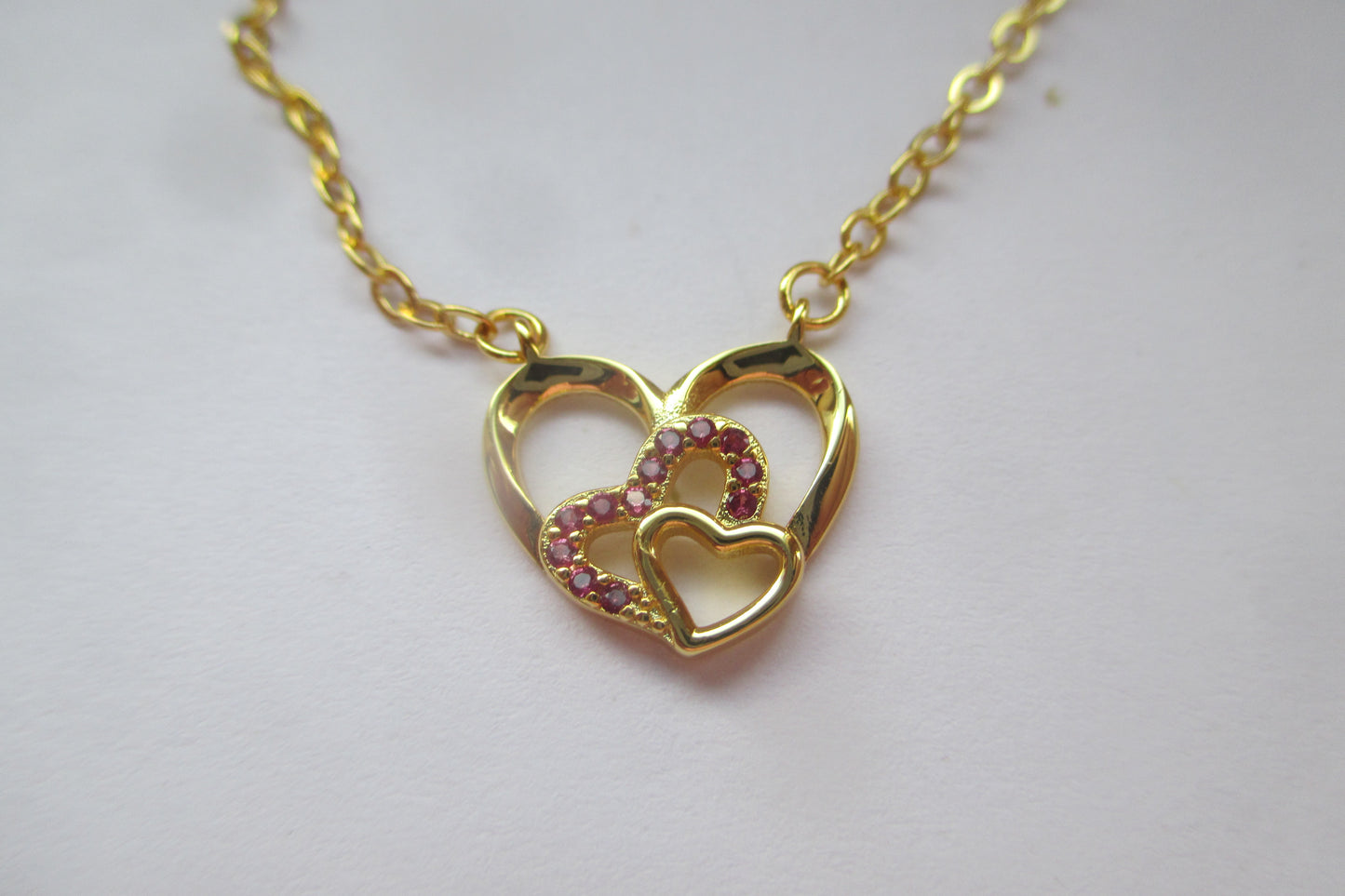 Gold plated heart pendant