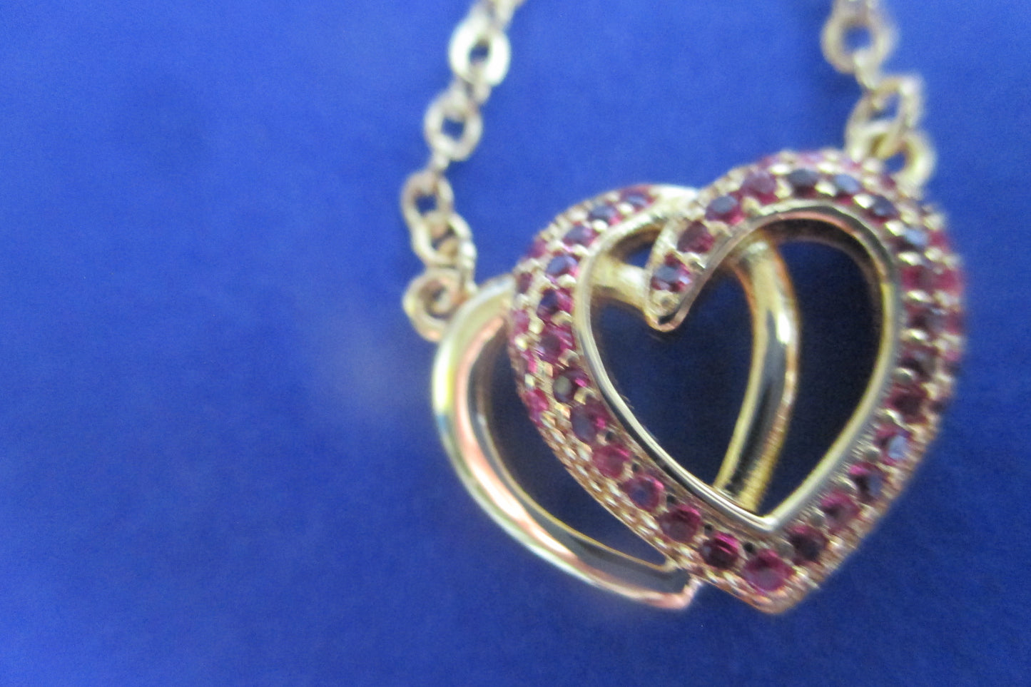 Gold plated heart pendant