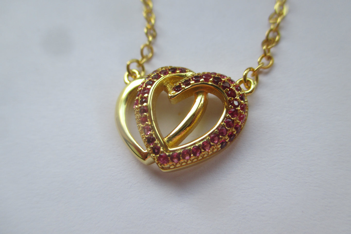 Gold plated heart pendant