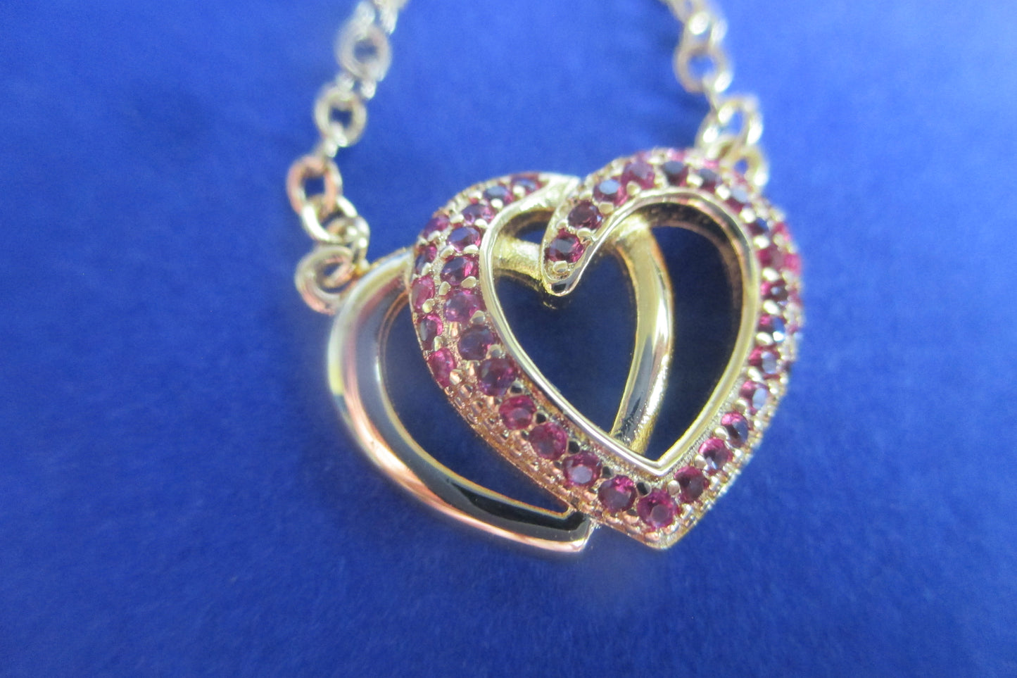 Gold plated heart pendant
