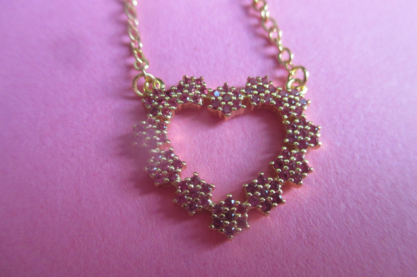 Gold plated heart pendant