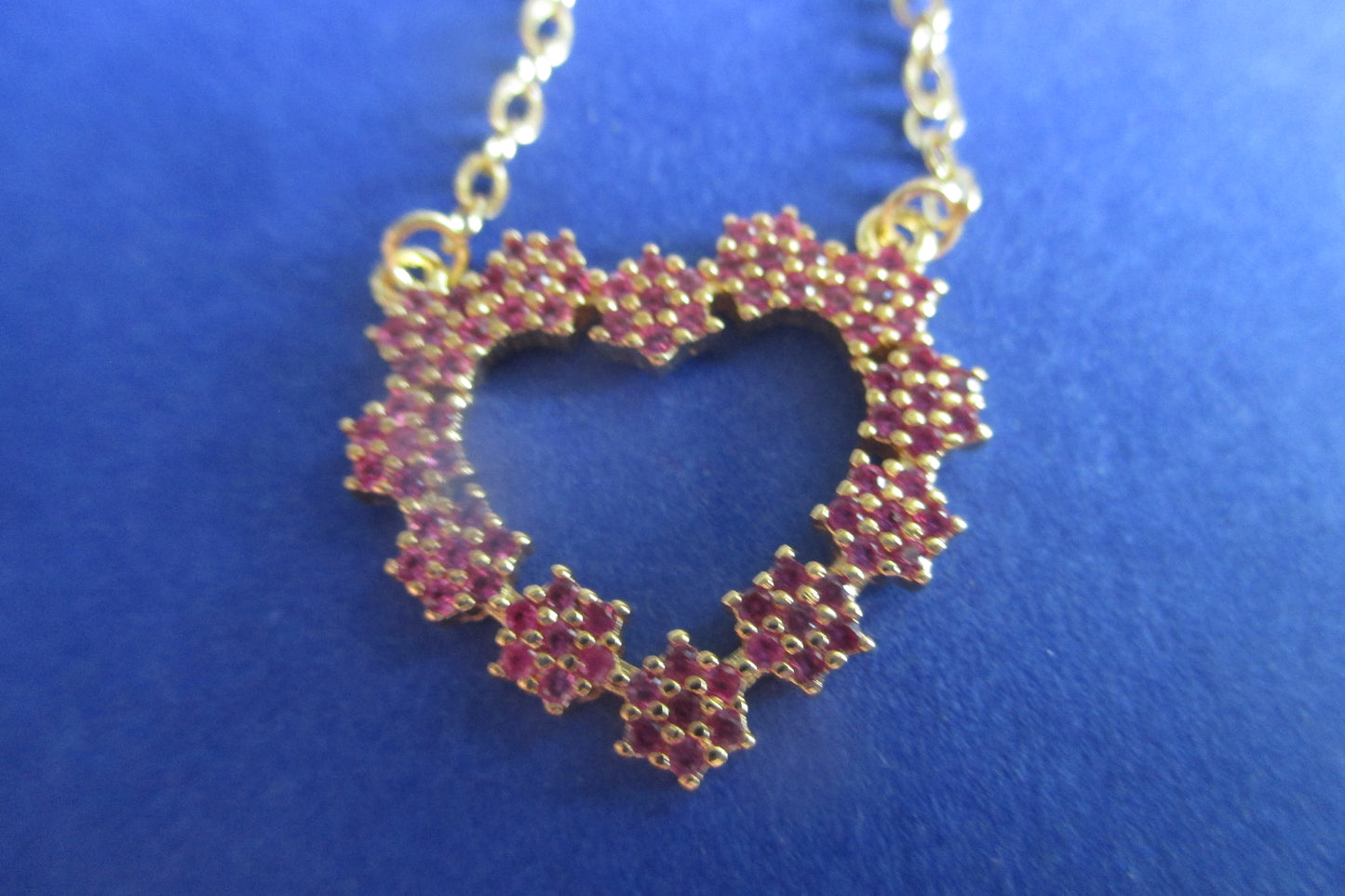 Gold plated heart pendant