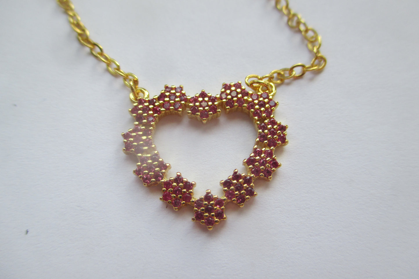 Gold plated heart pendant