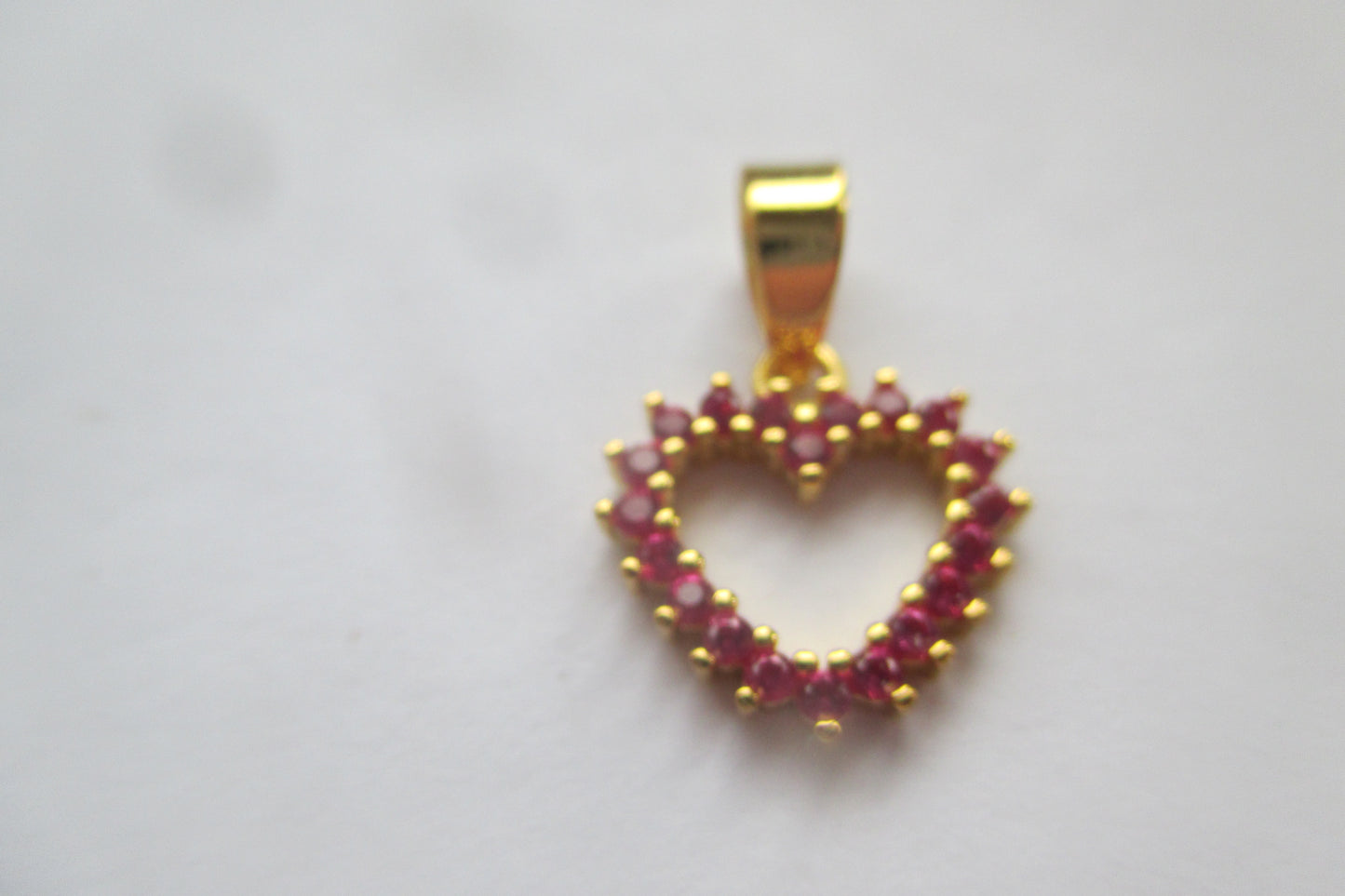 Gold plated Heart pendant with accents