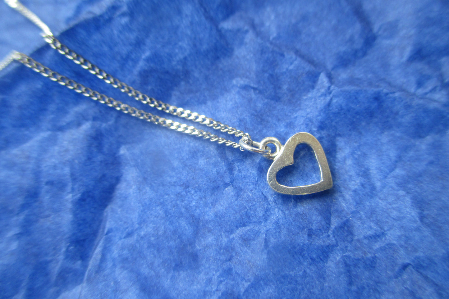 Small silver heart pendant