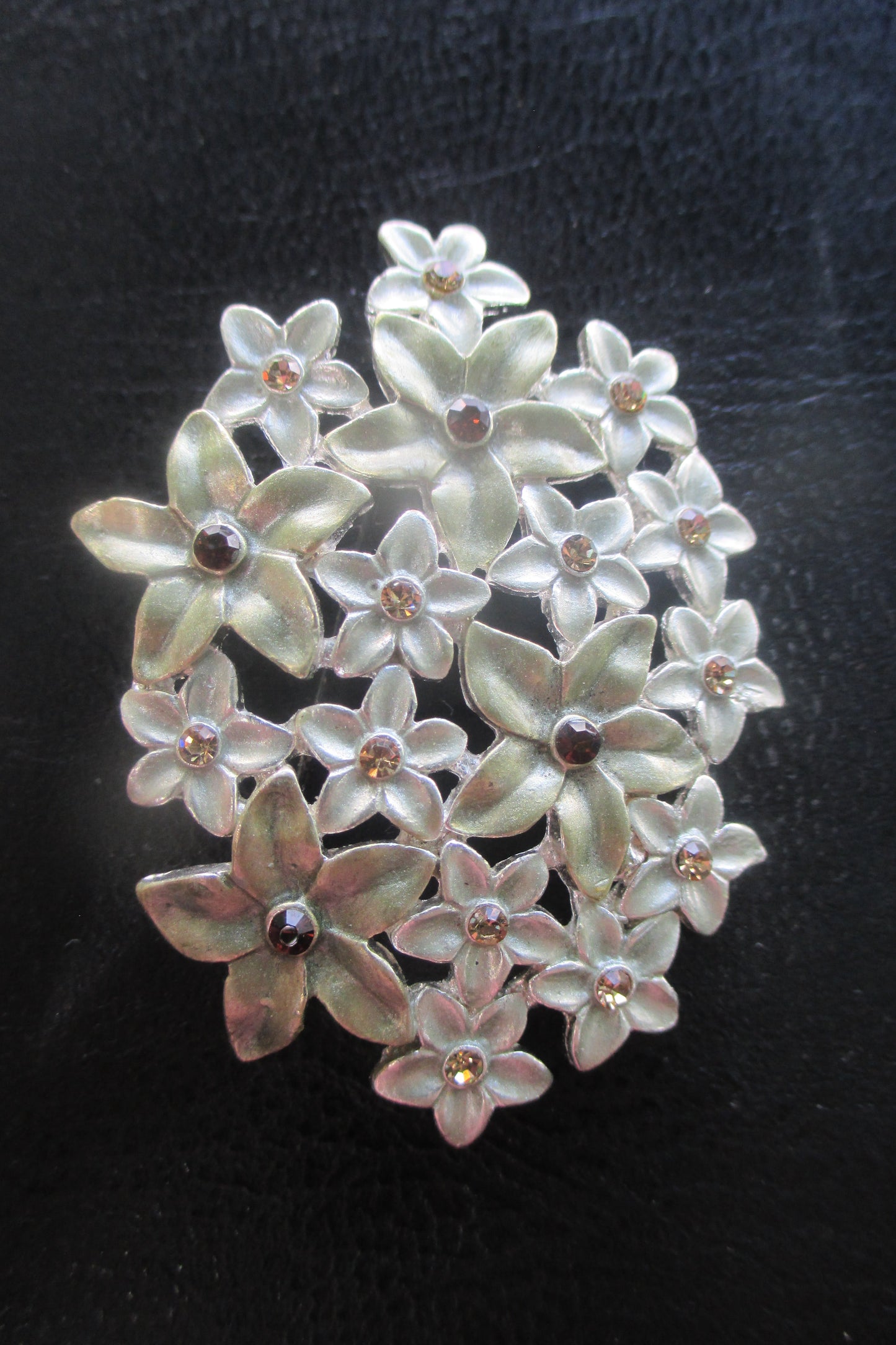 Silver flower broach
