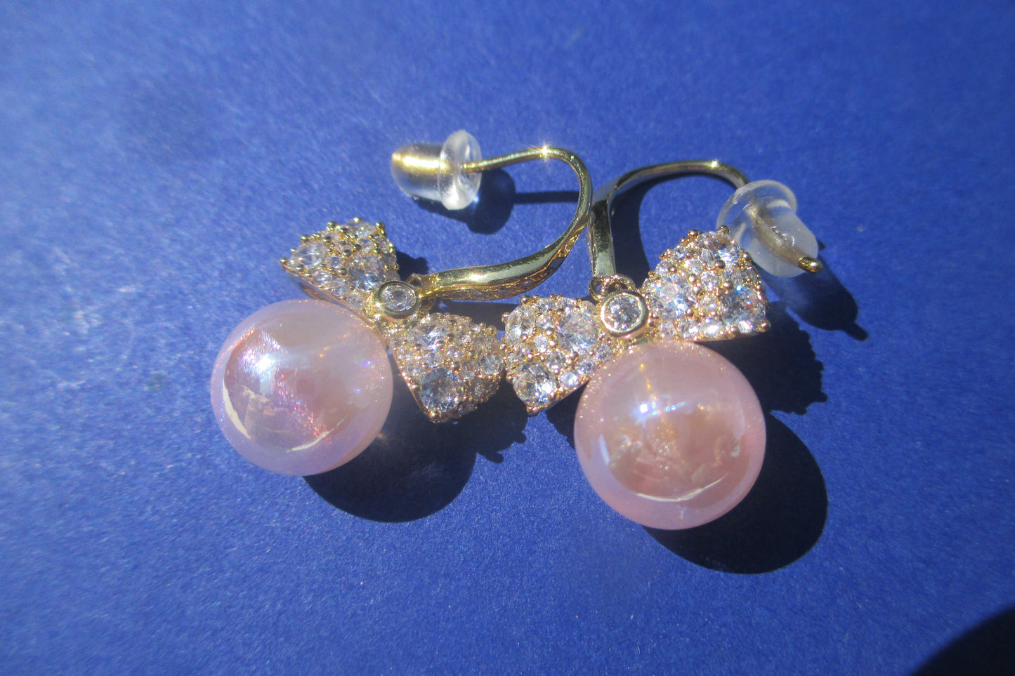 Imitation pearl earrings