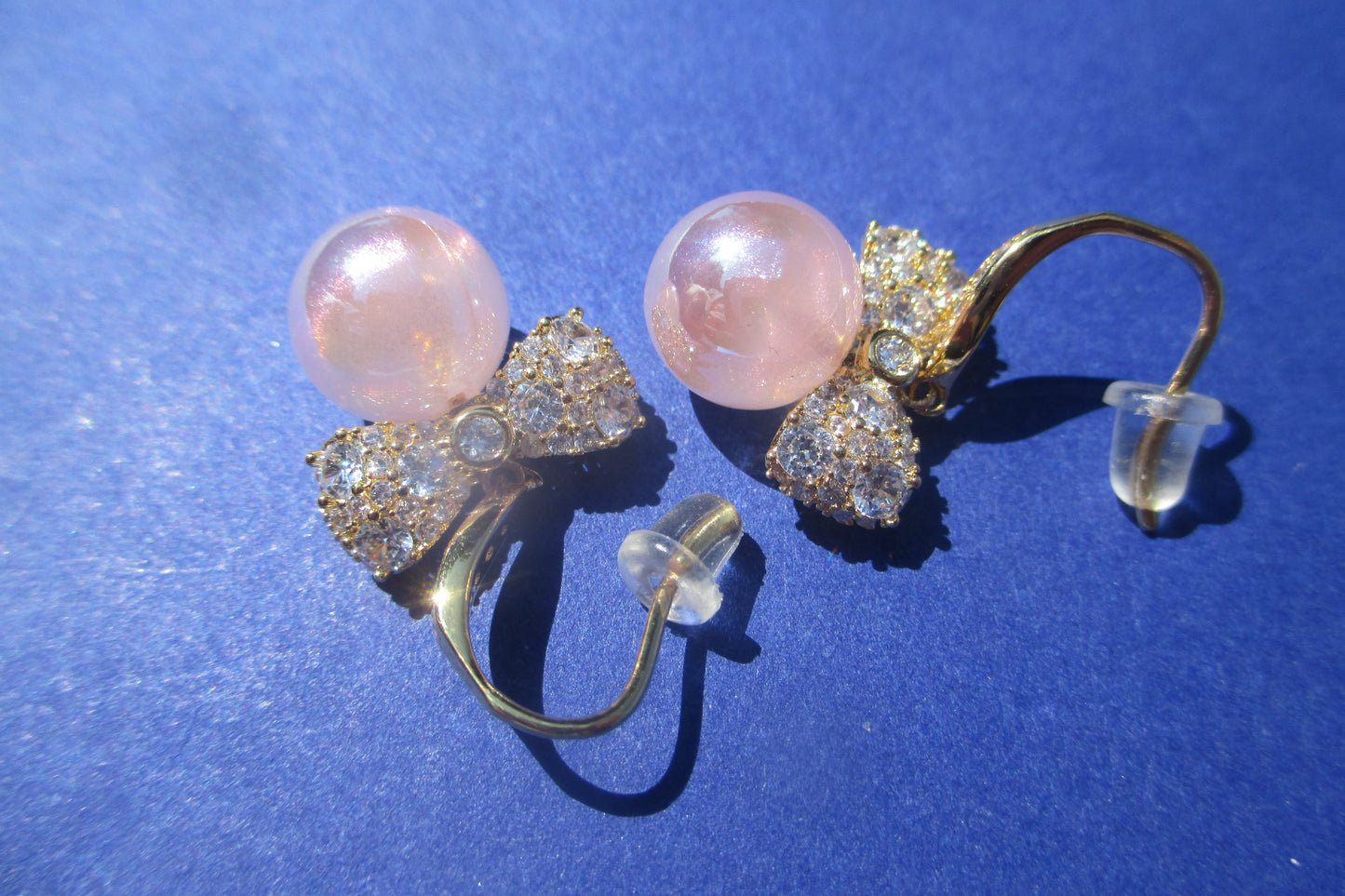 Imitation pearl earrings