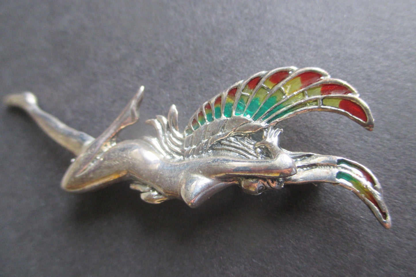 Angel plique-jour broach