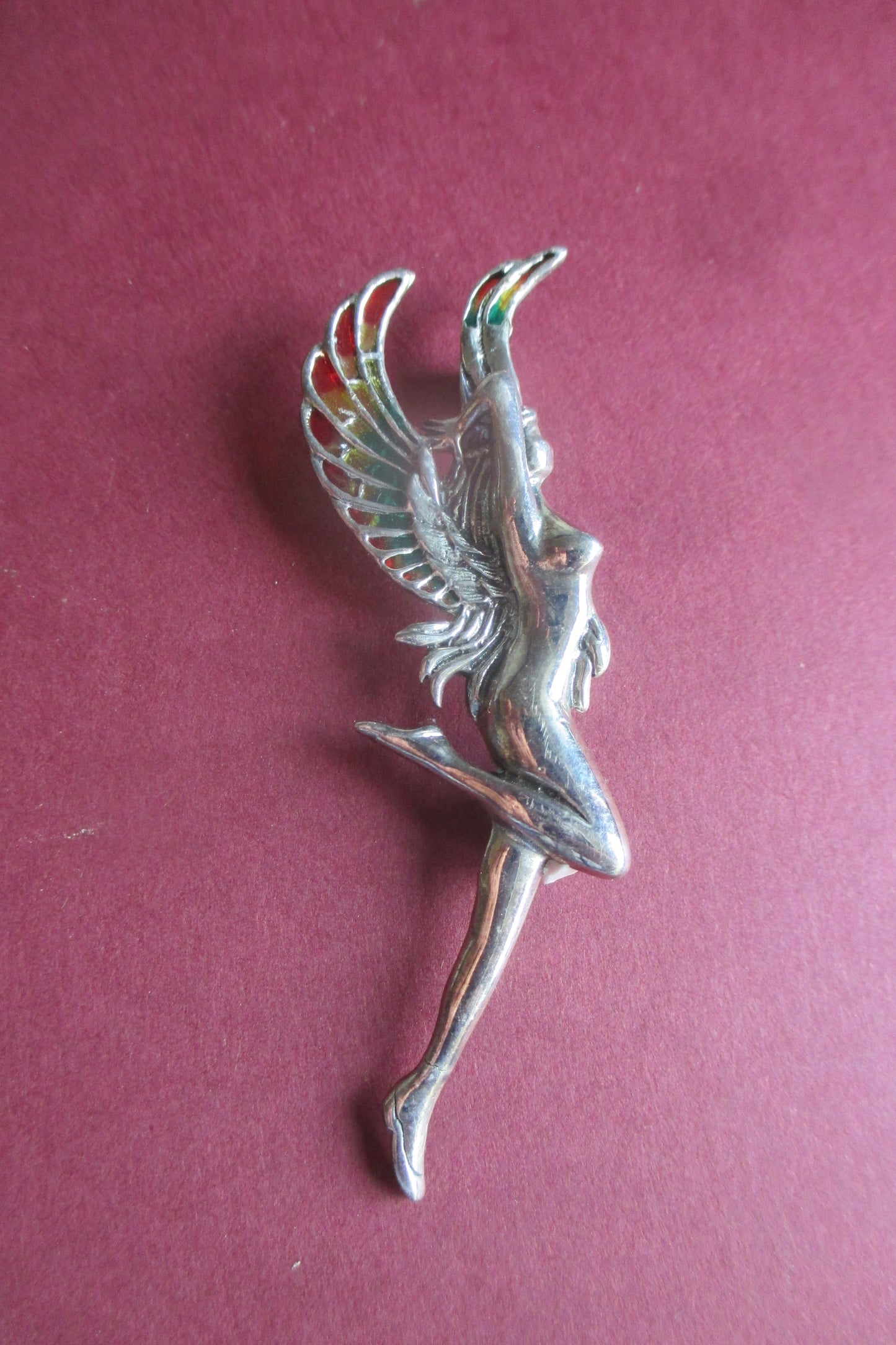 Angel plique-jour broach