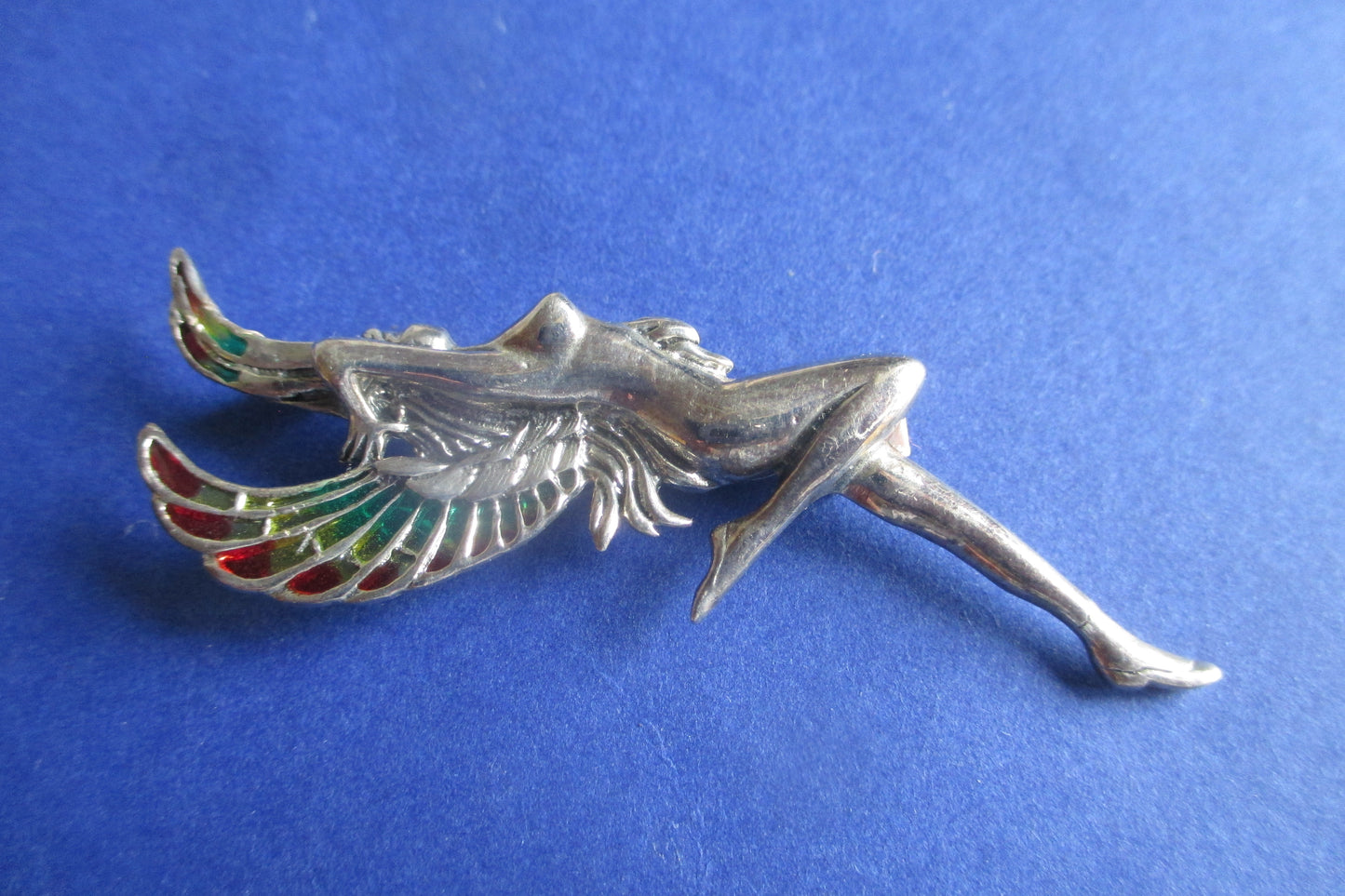 Angel plique-jour broach