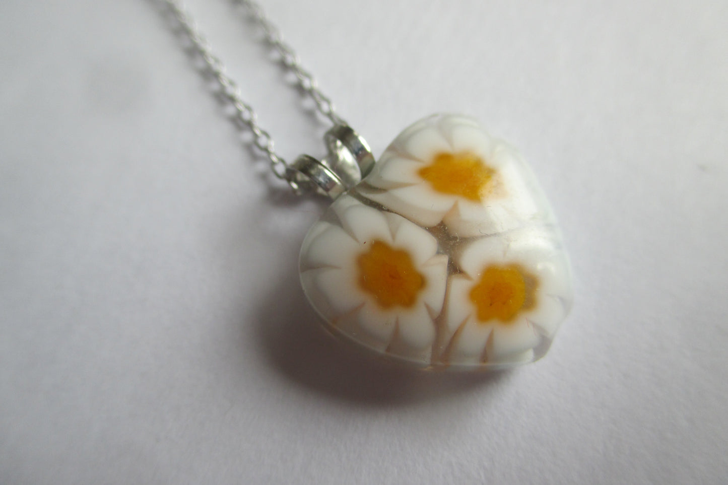 Venetian glass flower pendant