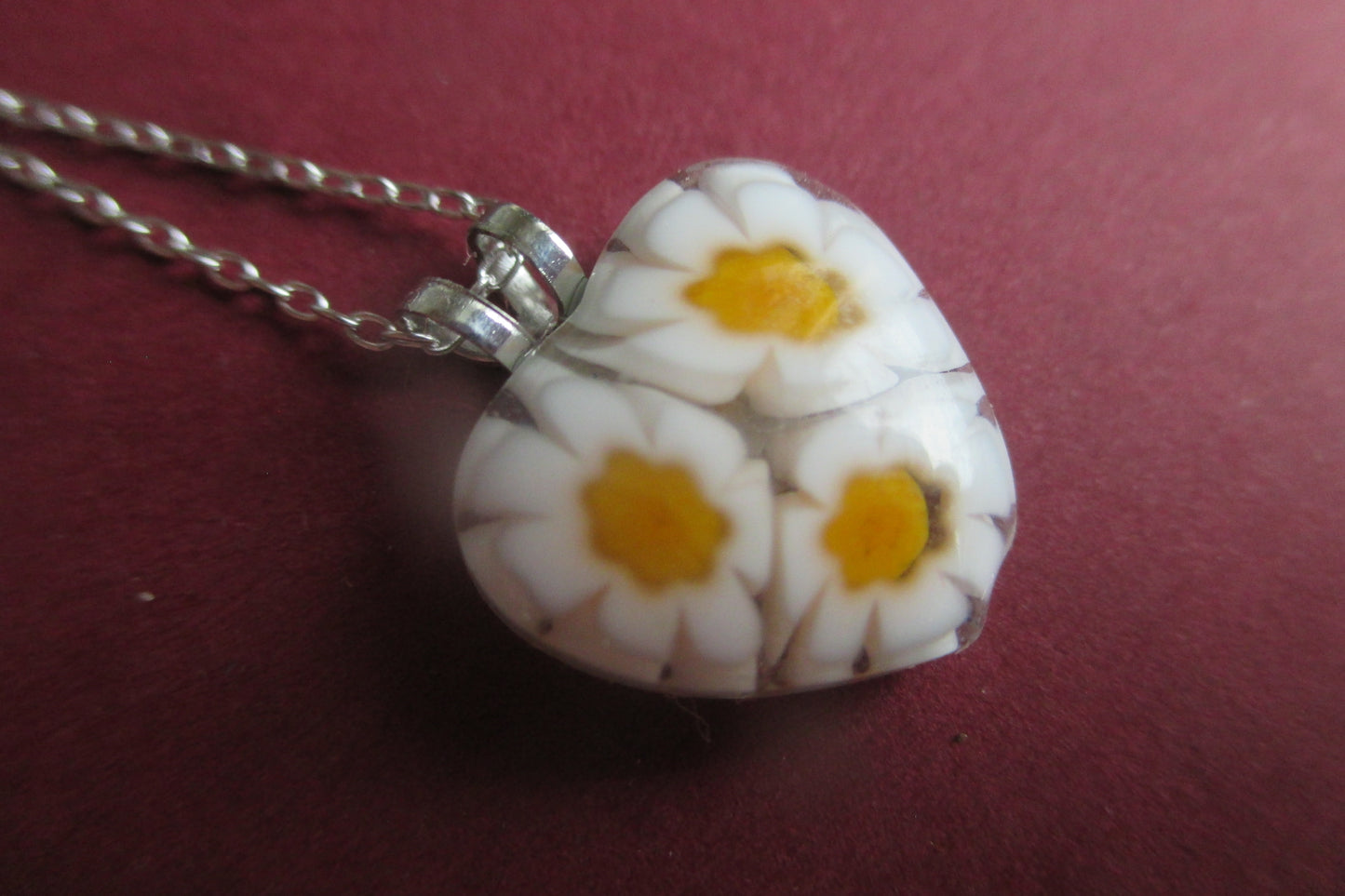 Venetian glass flower pendant