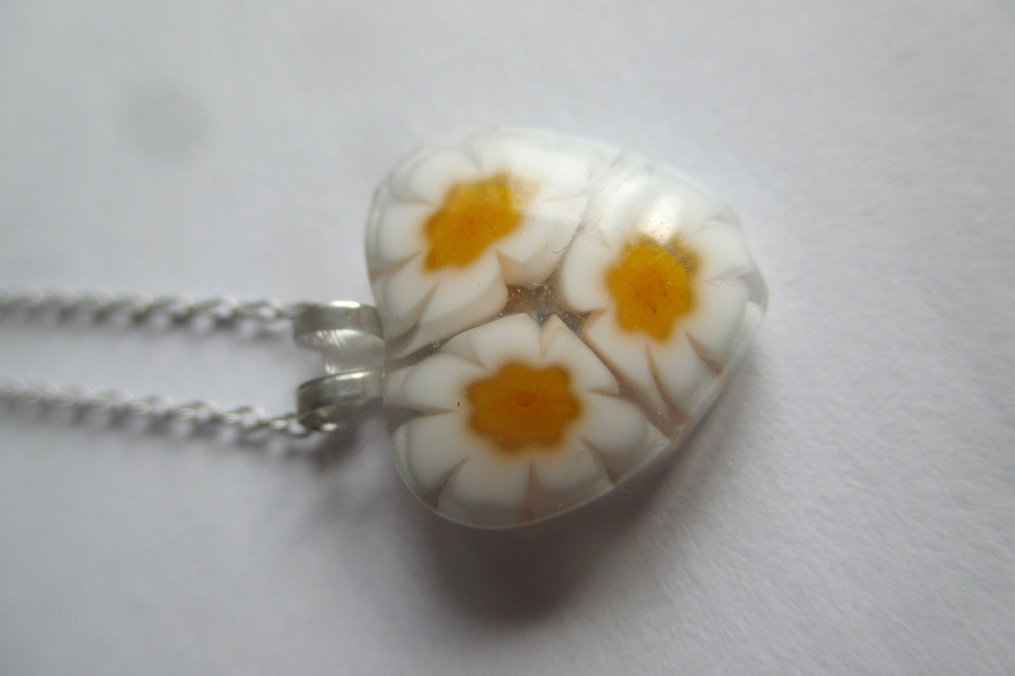 Venetian glass flower pendant