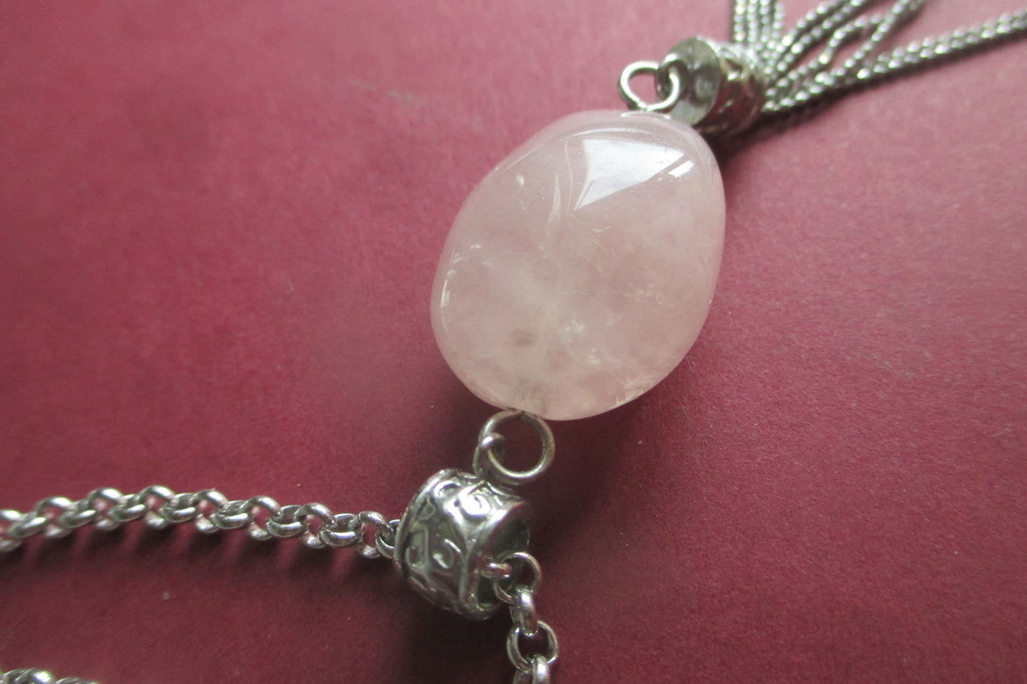 Pink stone pendant