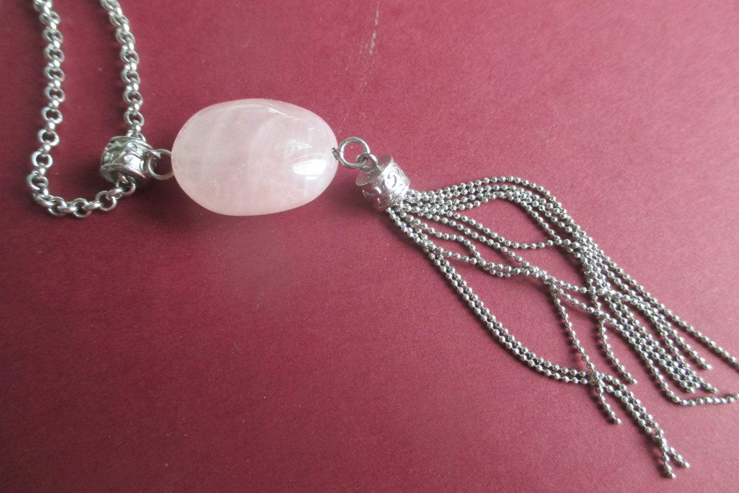 Pink stone pendant