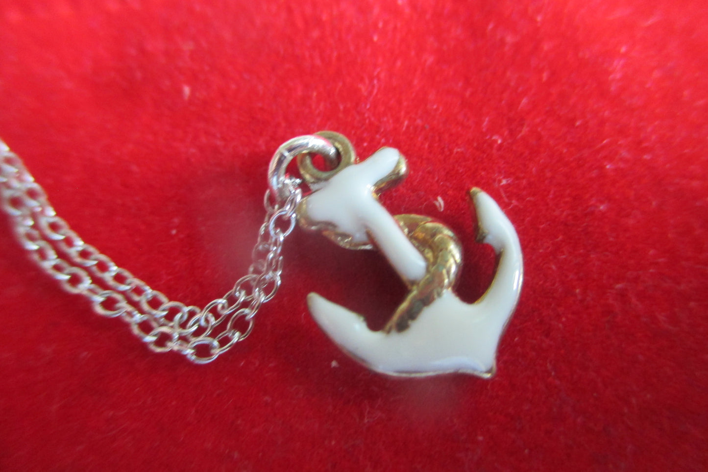 Enamel anchor pendant