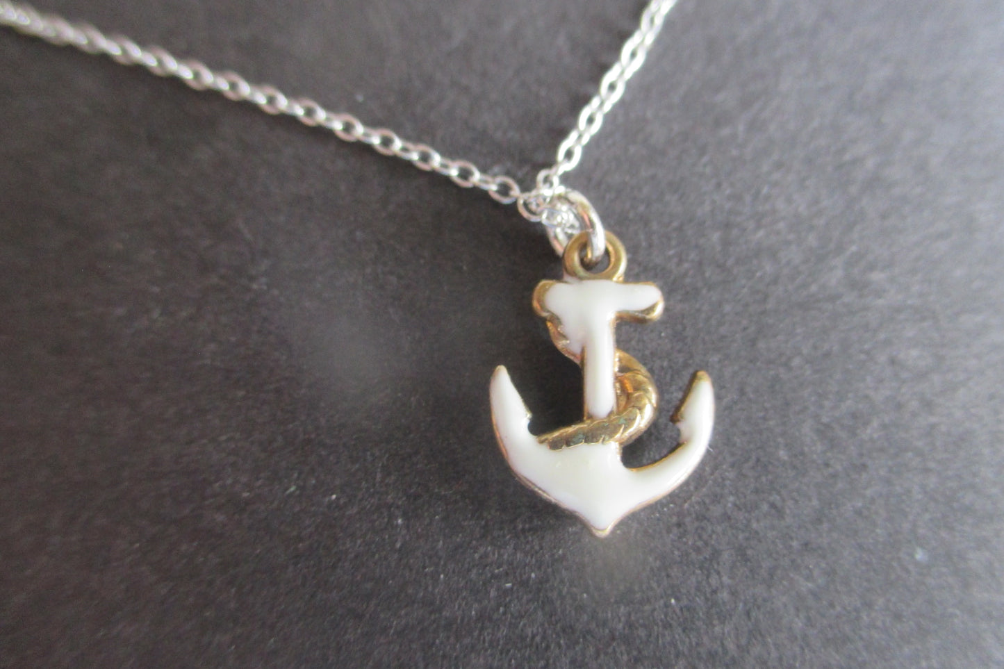 Enamel anchor pendant