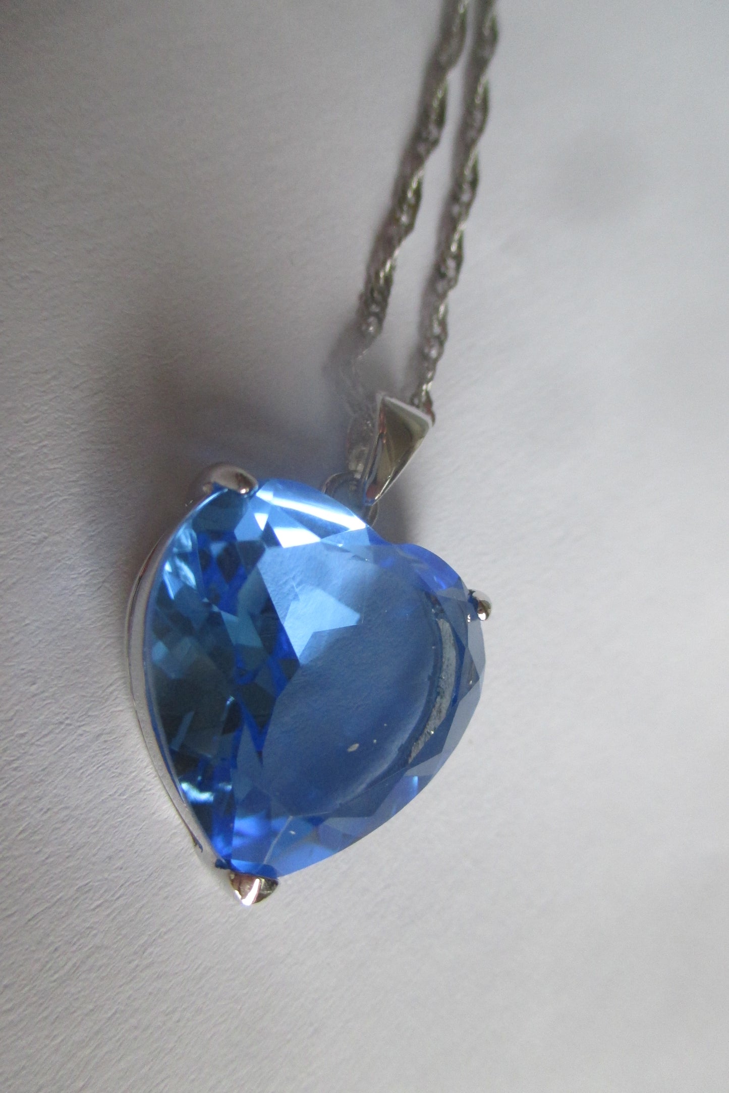 Cultured crystal heart pendant