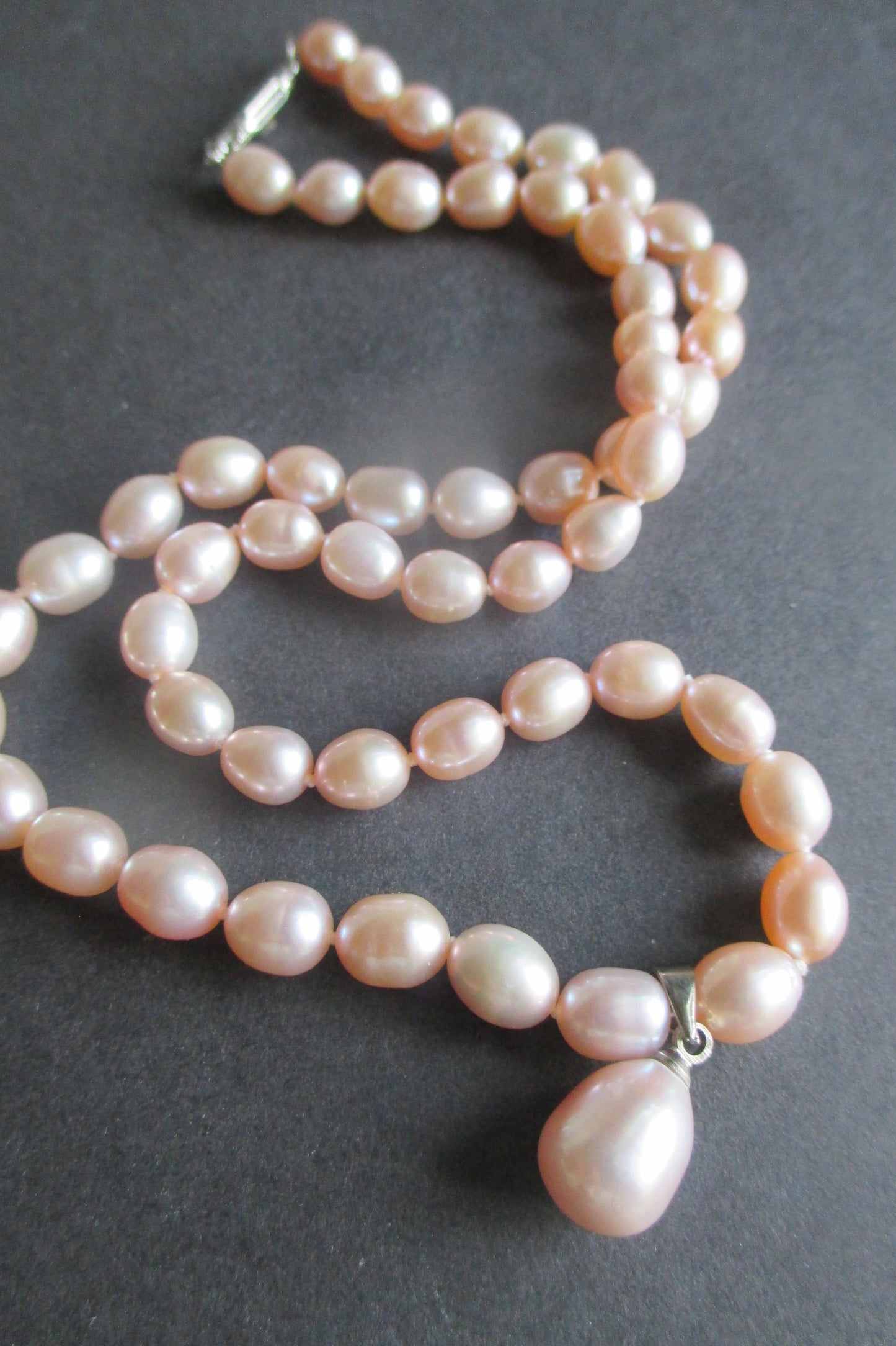 Lavender freshwater pearl necklace