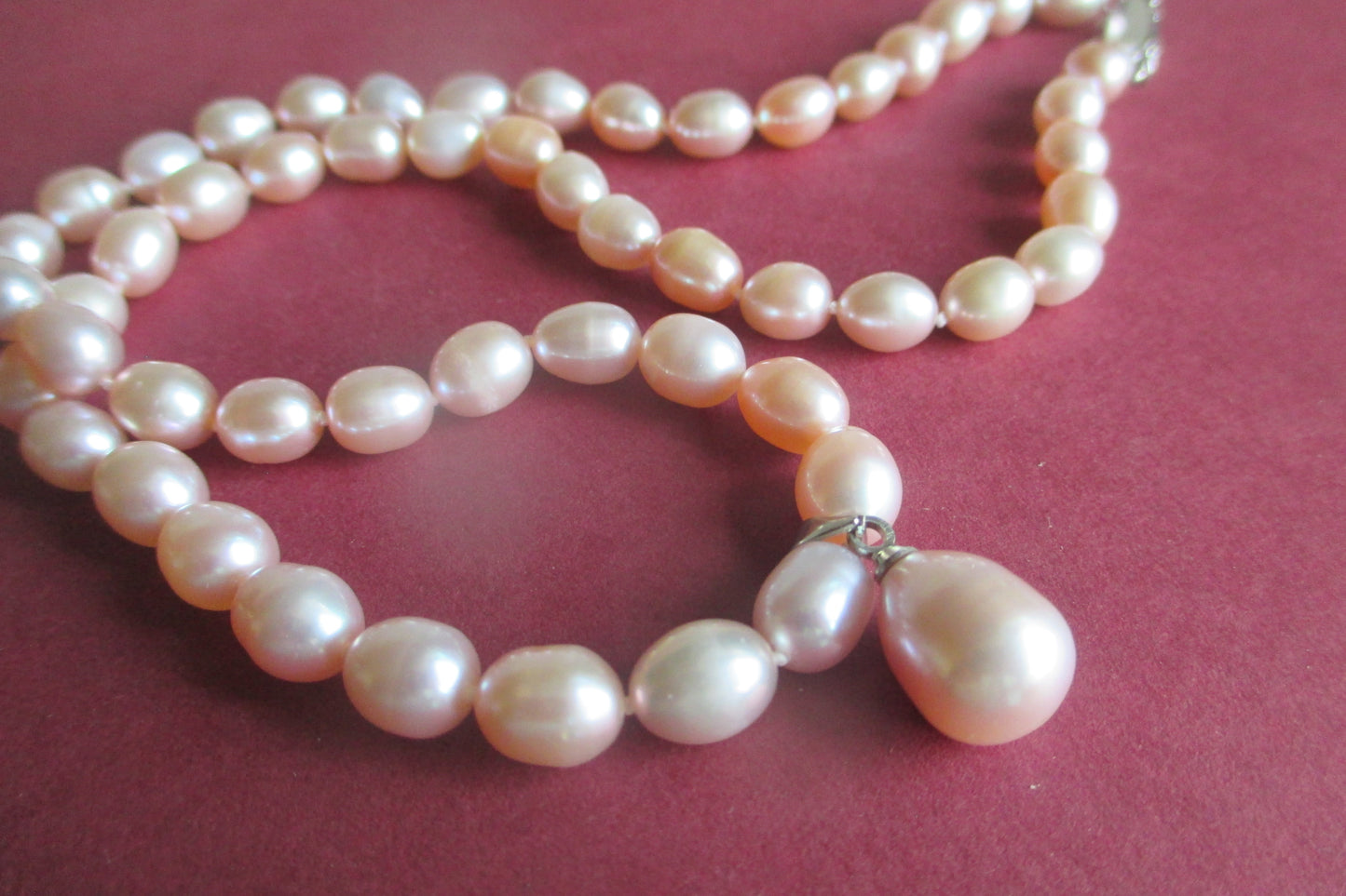 Lavender freshwater pearl necklace