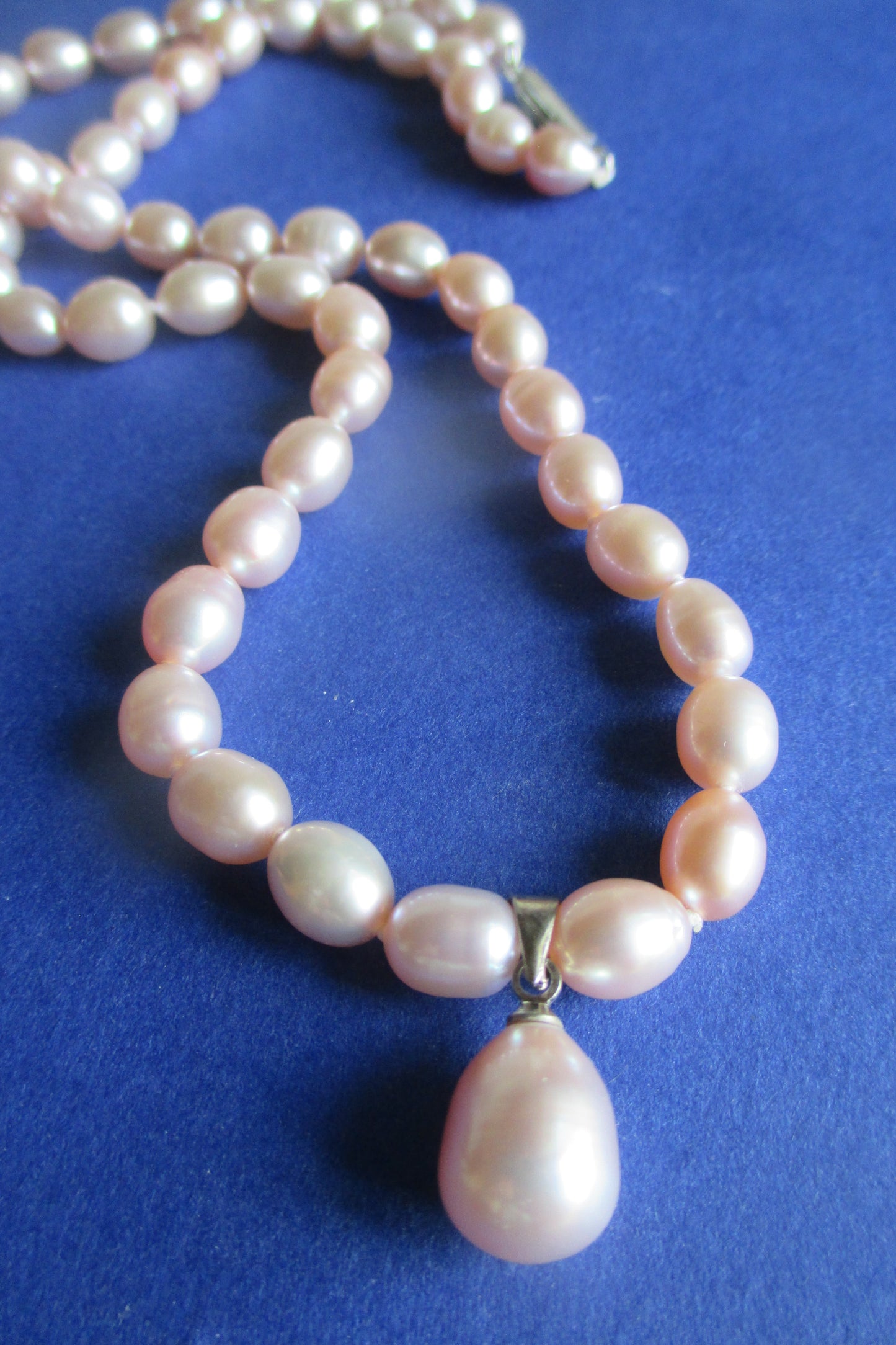 Lavender freshwater pearl necklace