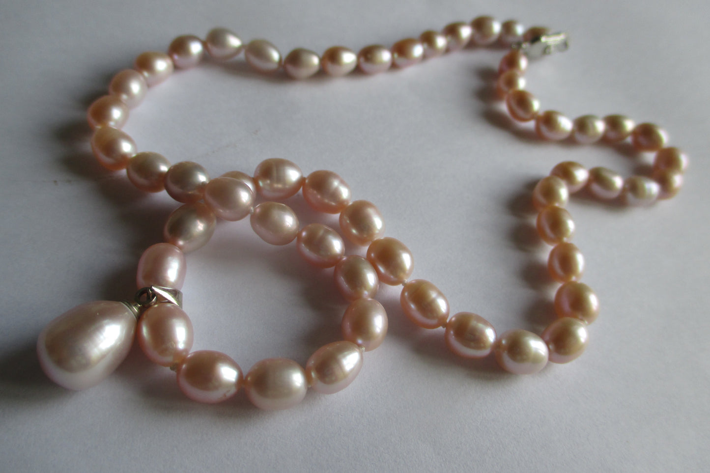 Lavender freshwater pearl necklace