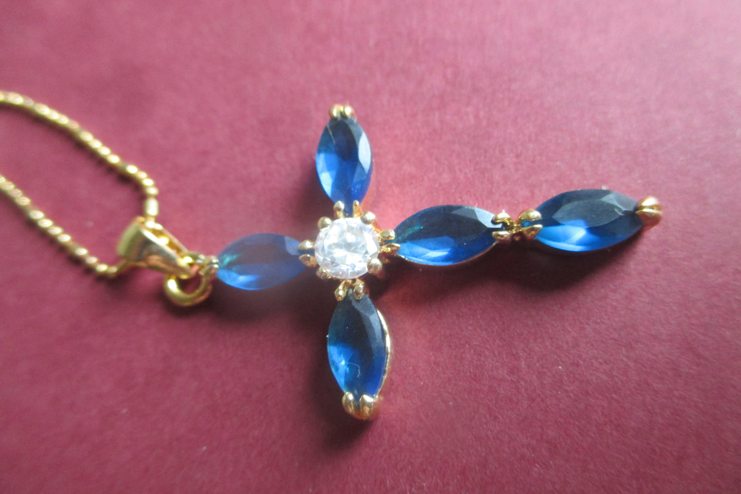 Cultured crystal Cross pendant