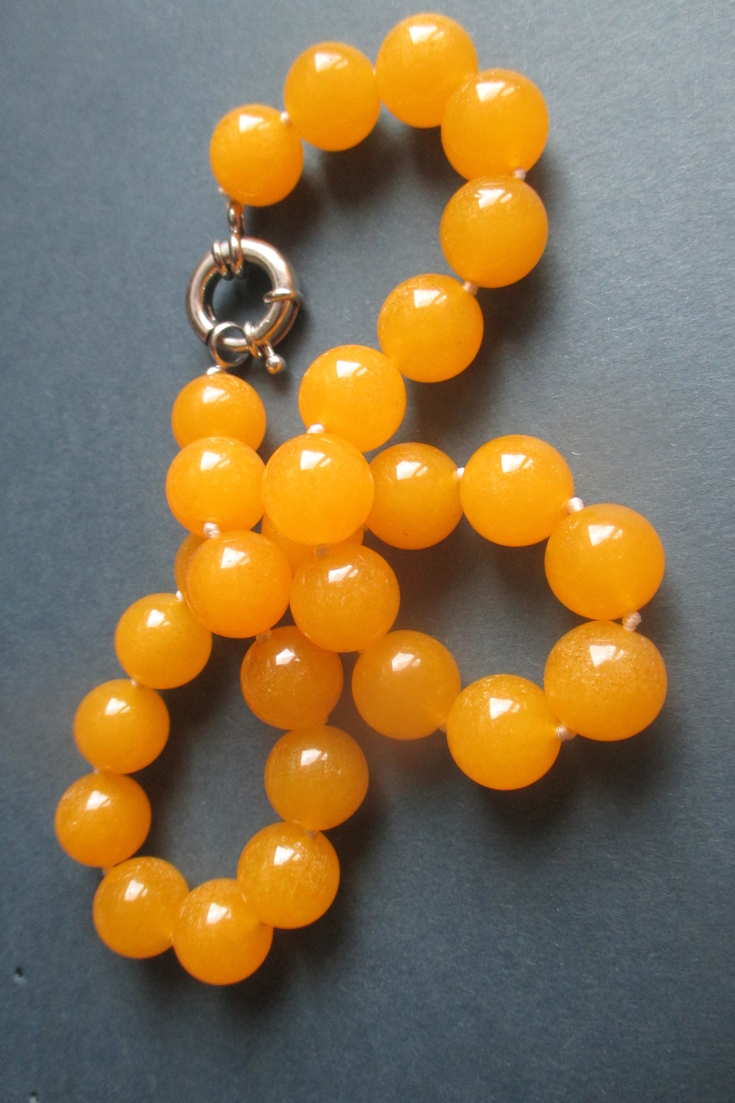 Yellow Jade 16 inch Necklace