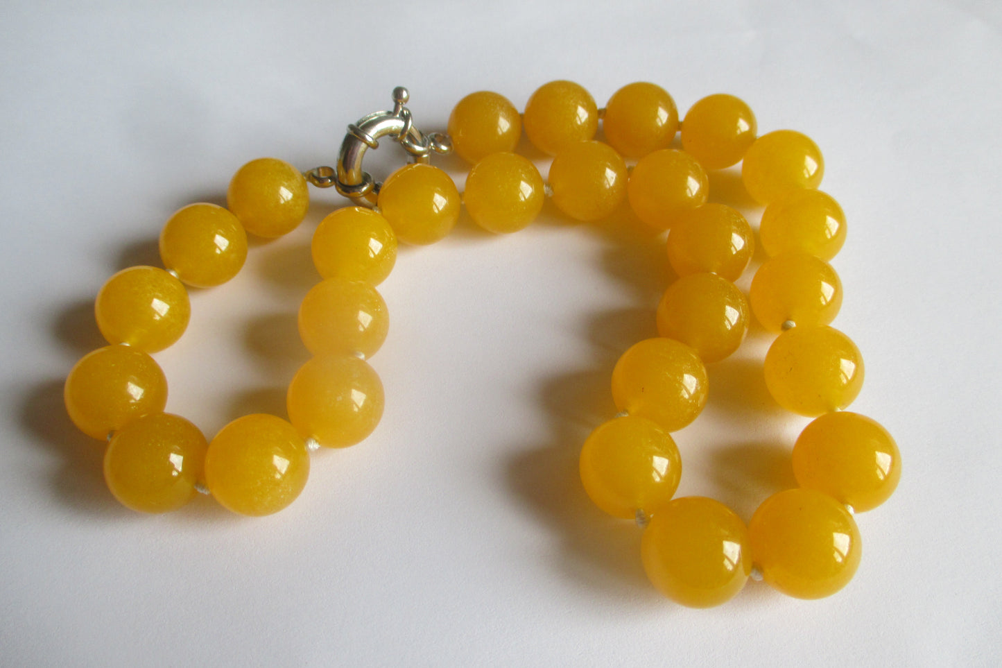 Yellow Jade 16 inch Necklace
