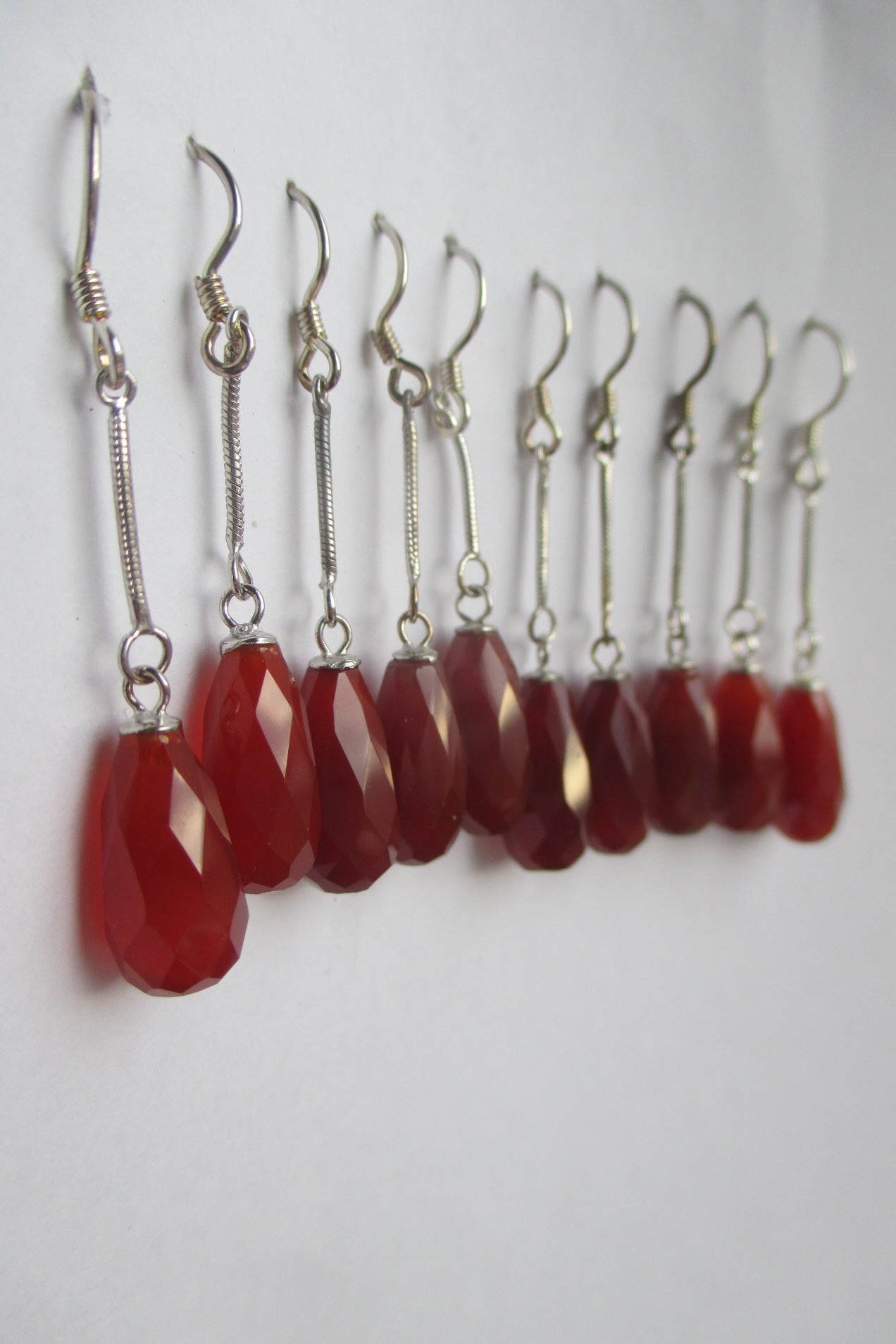 Red cornelian earrings