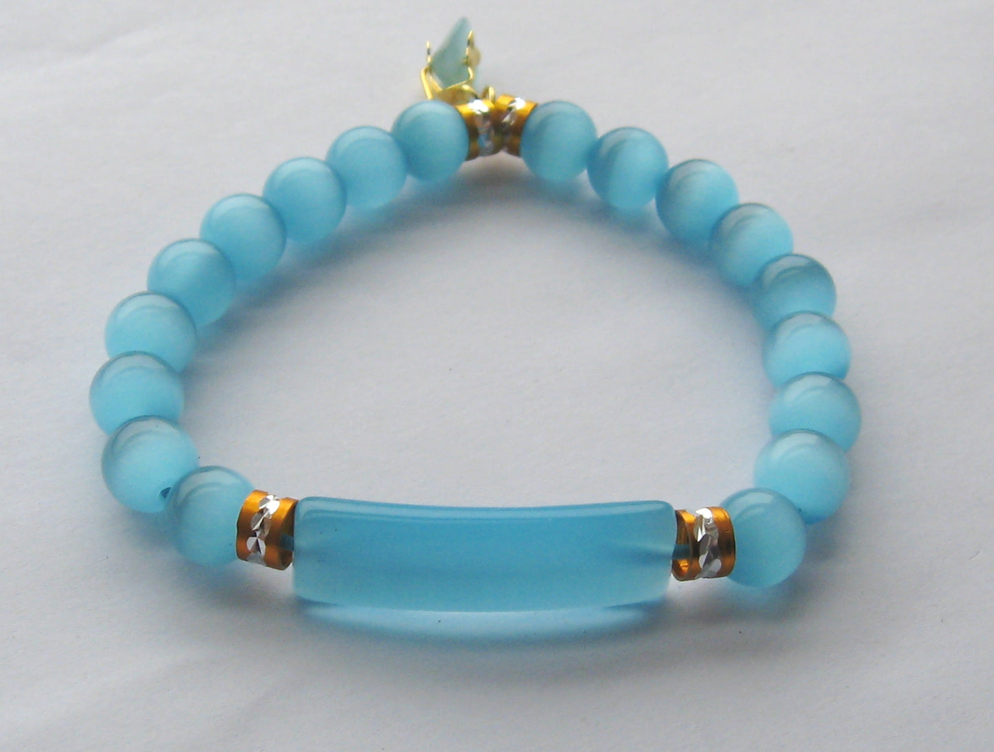 Sky blue Jaipur design glass bracelet