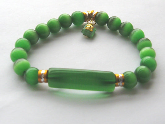 Green Jaipur design glass bracelet