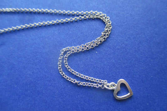 Silver small heart pendant