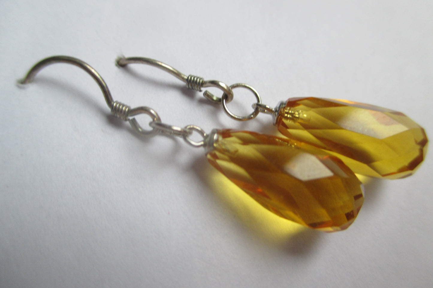 Citrine hook earrings