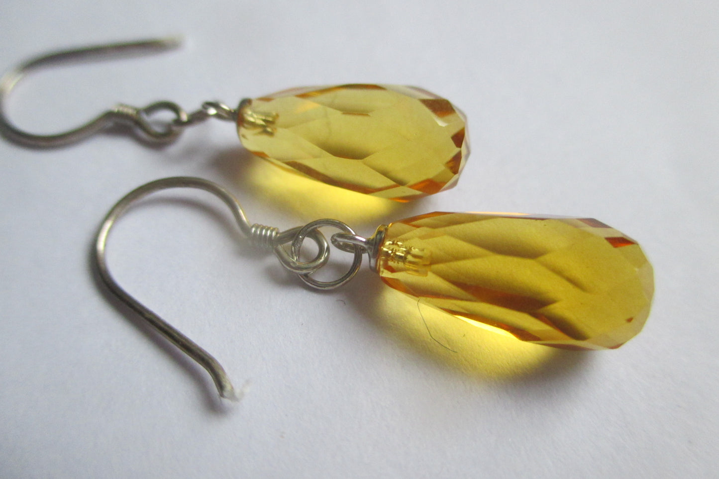 Citrine hook earrings