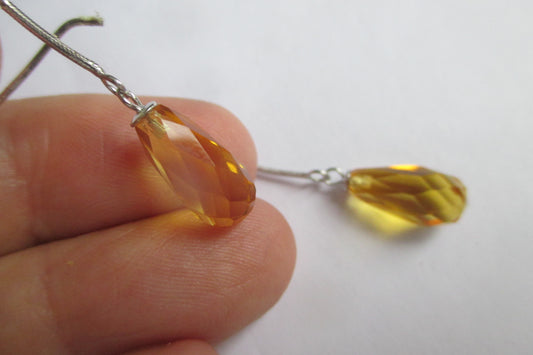 Citrine hook earrings