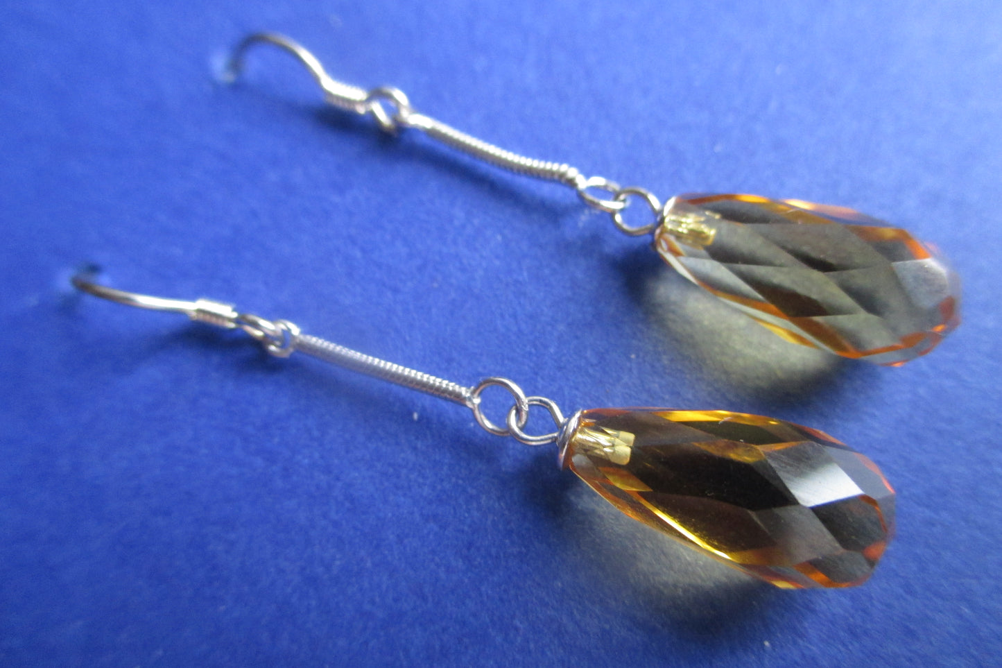 Citrine hook earrings